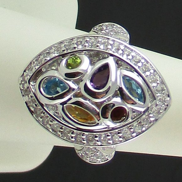 Victoria Wieck 2.14ct Multigem Mosaic Overlay Ring - Picture 7 of 7